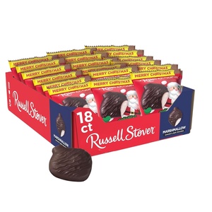 image:imageRUSSELL STOVER Christmas Dark Chocolate Marshmallow Ornament 13 oz Pack of 18Marshmallow in Dark Chocolate