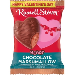image:imageRUSSELL STOVER Valentines Day Dark Chocolate Marshmallow Heart 13 oz Pack of 18Chocolate Marsh