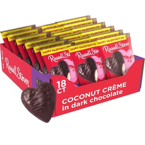 image:imageRUSSELL STOVER Valentines Day Dark Chocolate Marshmallow Heart 13 oz Pack of 18Coconut Crme