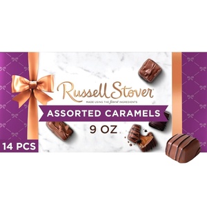 image:imageRussell Stover Caramel and Nuts in Milk and Dark Chocolate Mothers Day Chocolate Gift Box 94 OunceCaramels