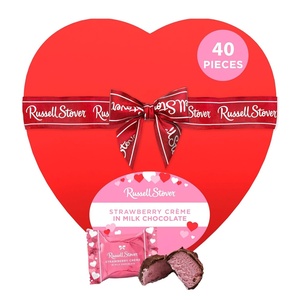 image:imageRussell Stover Red Foil Heart 10 Ounce  Chocolate Gift Box for Valentines Day Mothers Day Anniversary and BirthdaysStrawberry Cream