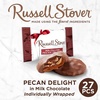 image:imageRussell Stover Pecan Delight Gusset Bag 1610 Ounce Russel Stover Milk Chocolate Covered Candy Pack Crunchy Pecans and Buttery Caramel Covered In Sweet Milk Chocolate Candy Individually Wrapped161 Ounce Pack of 2