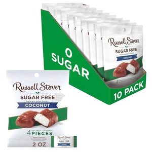 image:imageRUSSELL STOVER Sugar Free Dark Chocolate Mint Patties Candy 2 oz bag Pack of 10Coconut