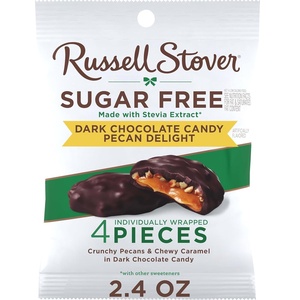 image:imageRUSSELL STOVER Sugar Free Dark Chocolate Mint Patties Candy 2 oz bag Pack of 10Pecans  Caramel