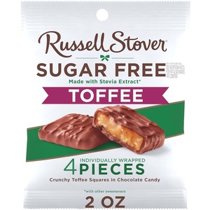 image:imageRUSSELL STOVER Sugar Free Dark Chocolate Mint Patties Candy 2 oz bag Pack of 10Toffee