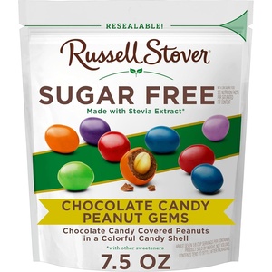 image:imageRussell Stover Sugar Free Chocolate Candy Coated Peanut Gems 75 Ounce Bag75 oz