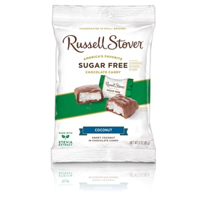 image:imageRussell Stover Sugar Free Dark Chocolate Medallions 3 oz Bag 270215Coconut