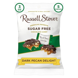 image:imageRussell Stover Sugar Free Dark Chocolate Medallions 3 oz Bag 270215Dark Pecan Delight