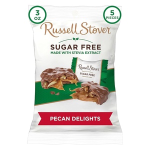 image:imageRussell Stover Sugar Free Pecan Delights with Stevia 10 oz Bag  ZERO SUGAR STEVIA EXTRACT DESSERT SNACKING ASSORTED CHOCOLATE ASSORTED FLAVORSPecan Delight
