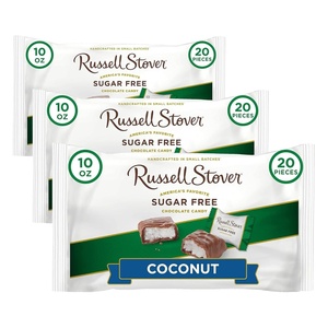 image:imageRussell Stover SugarFree Laydown Bag Coconut 10 Ounce10 Ounce Pack of 3